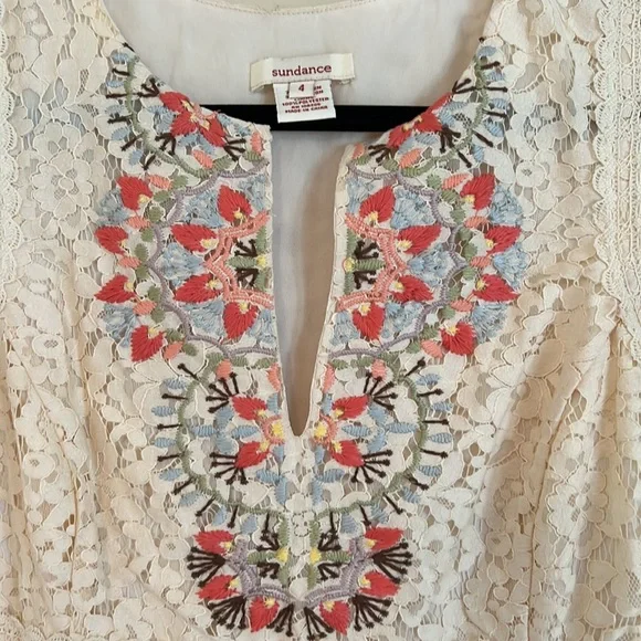 Sundance Lace Embroidered Midi/Maxi Dress - Picture 6 of 8